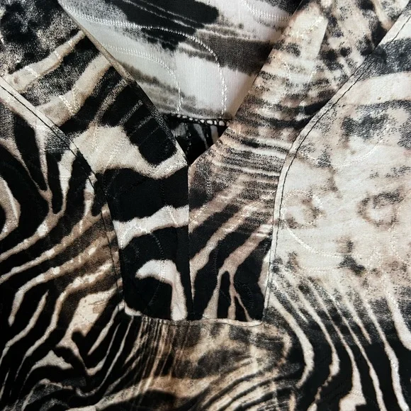 🦓 Amana Zebra Print Tunic – Women’s 3X 🖤🤍 - Picture 4 of 8